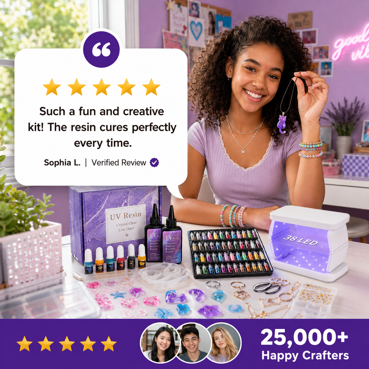Lumora UV Resin Jewelry Making Kit